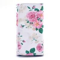Чехол-футляр для смартфона с рисунком White and Rose Flowers