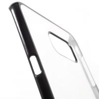 Пластиковый прозрачный чехол для Samsung Galaxy S6 edge+ чёрный