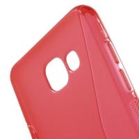 Силиконовый чехол для Samsung Galaxy A5 SM-A510F 2016 красный S-образный