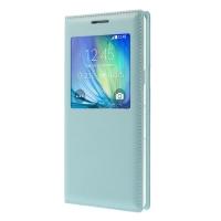 Чехол книжка голубой для Samsung Galaxy A5, Galaxy A5 Duos с функцией активное окно