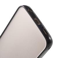 Гибридный чехол для Samsung Galaxy S6 Edge Прозрачный матовый и Черный