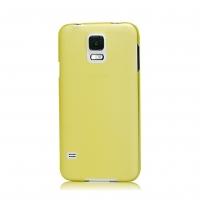 Ультратонкий пластиковый чехол для Samsung Galaxy S5 желтый