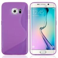 Силиконовый чехол для Samsung Galaxy S6 edge фиолетовый S-образный