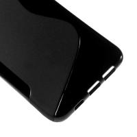 Силиконовый чехол для Samsung Galaxy S6 edge+ черный S-образный