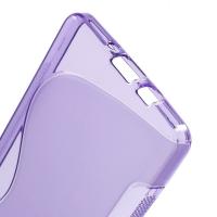 Силиконовый чехол для Samsung Galaxy A5, Galaxy A5 Duos - фиолетовый S-образный