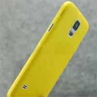 Ультратонкий пластиковый чехол для Samsung Galaxy S5 желтый