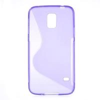Силиконовый чехол для Samsung Galaxy S5 S-образный фиолетовый