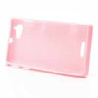 Силиконовый чехол для Sony Xperia L розовый