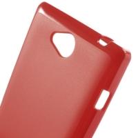 Силиконовый чехол для Sony Xperia C красный матовый