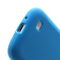 Силиконовый чехол для Samsung Galaxy S4 mini голубой FullTouch