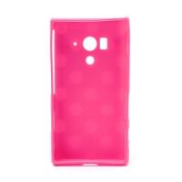 Силиконовый чехол для Sony Xperia Acro S розовый Bubble