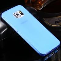Ультратонкий пластиковый чехол для Samsung Galaxy S6 Edge синий