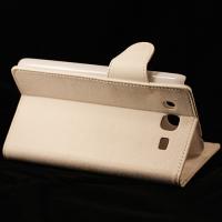 Кожаный чехол-книжка для Samsung Galaxy Mega 5.8 белый