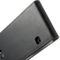 Кожаный чехол книжка для Samsung Galaxy S5 черный