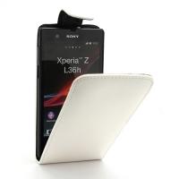 Кожаный чехол для Sony Xperia Z белый