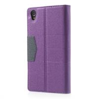 Чехол книжка флип для Sony Xperia Z1 фиолетовый