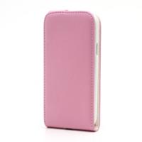 Кожаный Flip чехол для Samsung Galaxy S4 mini розовый