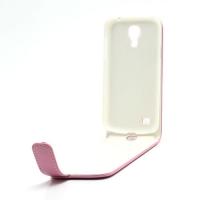 Кожаный Flip чехол для Samsung Galaxy S4 mini розовый
