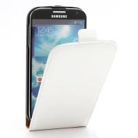 Кожаный Flip чехол книжка для Samsung Galaxy S4 белый