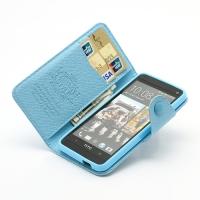Flip чехол книжка для HTC One M7 голубой
