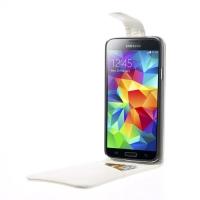 Кожаный чехол книжка для Samsung Galaxy S5 белый