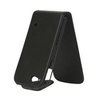 Кожаный Flip чехол для Sony Xperia Go черный