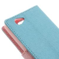 Чехол книжка для Sony Xperia Z1 Compact Baby Blue/Pink