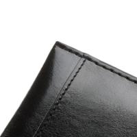 Кожаный чехол-футляр для смартфона черный цвет