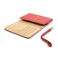 Чехол-футляр с функцией кошелька для смартфона красный цвет