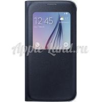Оригинальный чехол S View Cover для Samsung Galaxy S6 - чёрный