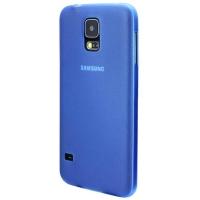 Ультратонкий пластиковый чехол для Samsung Galaxy S5 синий
