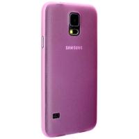 Ультратонкий пластиковый чехол для Samsung Galaxy S5 розовый