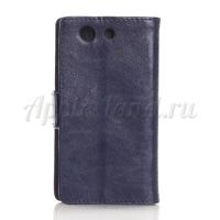 Кожаный чехол для Sony Xperia Z3 Compact синий