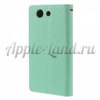 Чехол книжка для Sony Xperia Z3 compact Mercury бирюзовый