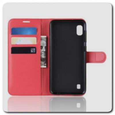 Чехол Книжка Book Wallet с Визитницей и Кошельком для Samsung Galaxy A10 Красный