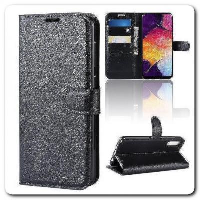 Чехол Книжка Book Wallet с Визитницей и Кошельком для Samsung Galaxy A50 Черный