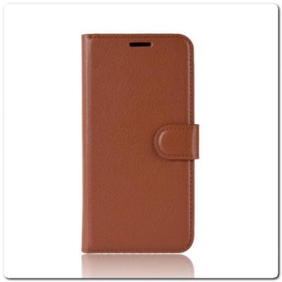 Чехол Книжка Book Wallet с Визитницей и Кошельком для Samsung Galaxy A70 Коричневый
