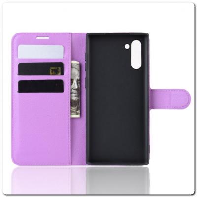 Чехол Книжка Book Wallet с Визитницей и Кошельком для Samsung Galaxy Note 10 Фиолетовый