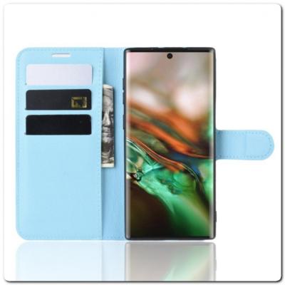 Чехол Книжка Book Wallet с Визитницей и Кошельком для Samsung Galaxy Note 10 Синий