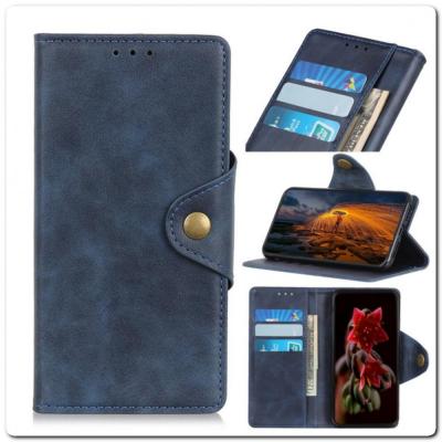 Чехол Книжка Flip Wallet с Отделениями для Карт на Samsung Galaxy A70 Синий