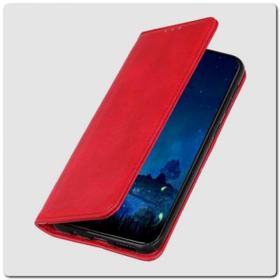 Чехол Книжка с Скрытыми Магнитами Авто Закрытие для Samsung Galaxy A10 Красный