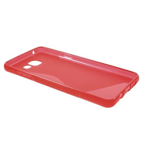 Силиконовый чехол для Samsung Galaxy A5 SM-A510F 2016 красный S-образный