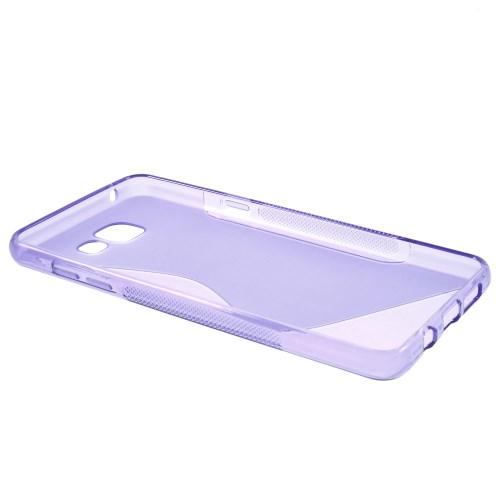 Силиконовый чехол для Samsung Galaxy A5 SM-A510F 2016 фиолетовый S-образный