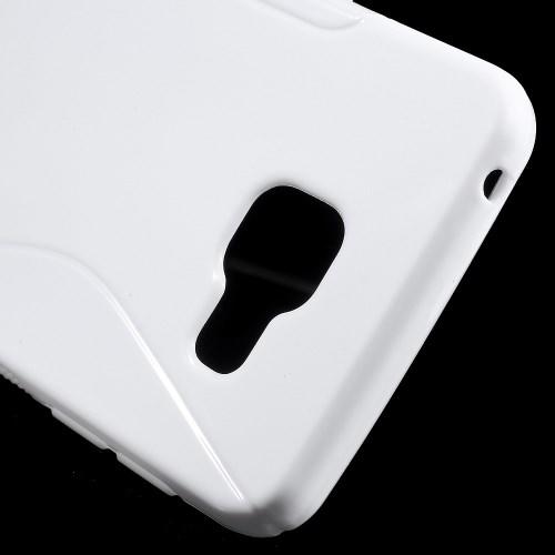 Силиконовый чехол для Samsung Galaxy A7 SM-A710F 2016 белый S-образный
