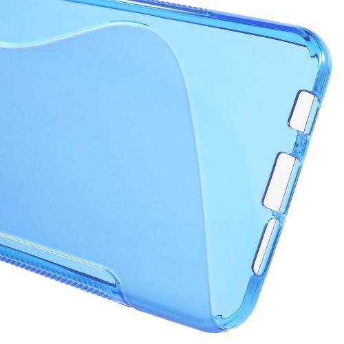 Силиконовый чехол для Samsung Galaxy A7 SM-A710F 2016 синий S-образный