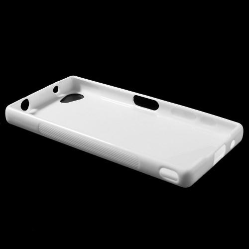 Силиконовый чехол для Sony Xperia Z5 Compact белый S-образный