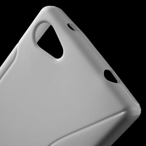 Силиконовый чехол для Sony Xperia Z5 Compact белый S-образный