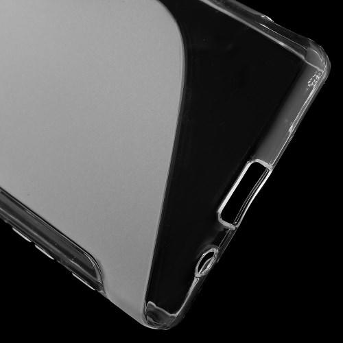 Силиконовый чехол для Sony Xperia Z5 Compact прозрачный S-образный