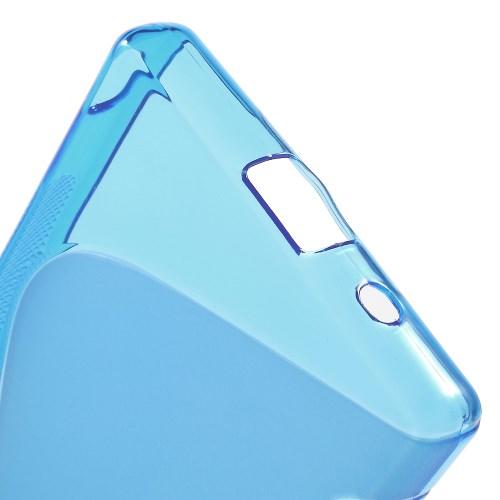 Силиконовый чехол для Sony Xperia Z5 Compact синий S-образный