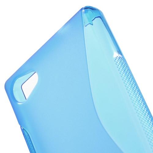 Силиконовый чехол для Sony Xperia Z5 Compact синий S-образный